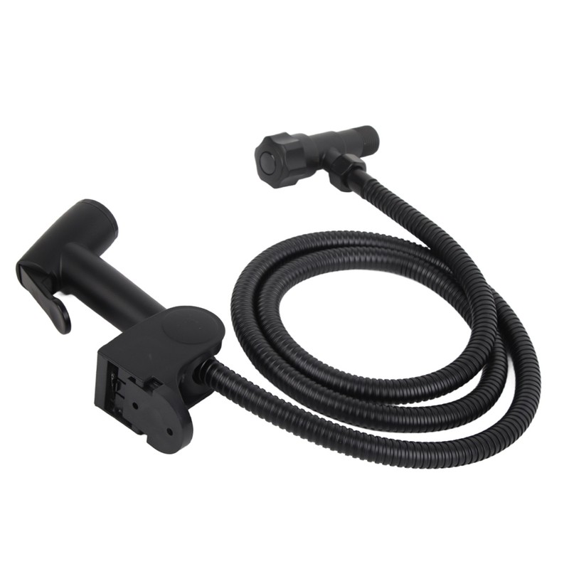 G1/2 Black Stainless Steel Handheld Toilet Bidet Sprayer Set Attachment
