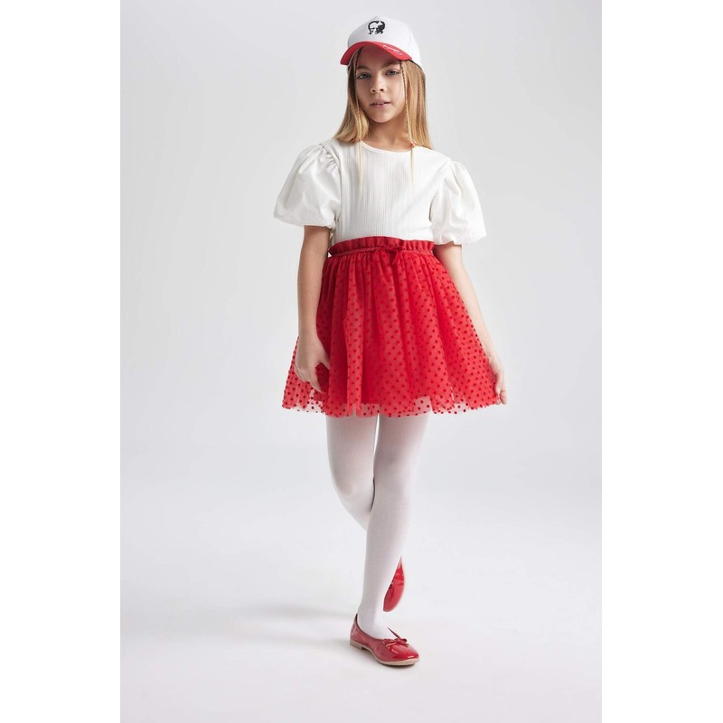 DeFacto Girls' Skirt, red