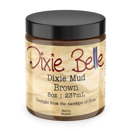 Dixie Belle Mud (Brown, 8oz) | Repair, Filler, Special Effect Mud for DIY Projects | Stencil, Veneer, Gouges, Scrapes, Hole Filler
