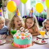 36 adornos acrílicos para tartas en blanco, para fiesta de