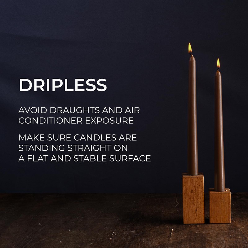 CANDWAX 12 inch Candle Sticks Set of 12 - Dripless
