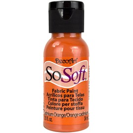 DecoArt SoSoft Fabric Acrylics Paint, 1-Ounce, Cadmium Orange