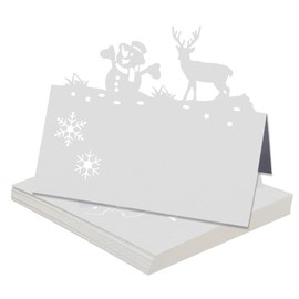 50 Pcs Christmas Place Cards, Place Cards, Christmas Place Cards for Table, Name Place Cards for Table Place Cards Table Name Cards Use for Christmas Party Table Place Name Cards Decoration