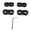 4 Pcs 8AN Hose Separator Clamp Fuel Line Mounting Clamp