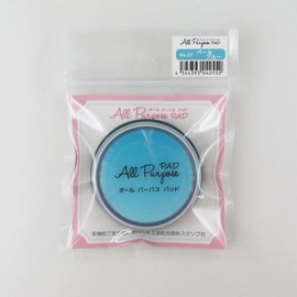 Taiyo Tomer APP50-27 All Purpose Pad Stamp Stand, Round, 2.0 inches (50 mm), Quick Drying, Oil-based Pigment, Pale Blue