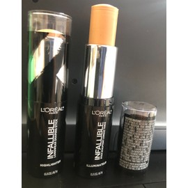 L'Oréal 2 Pack L'Oreal Infallible Longwear Shaping Stick Highlighter  # 42 Gold Is Cold
