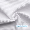AmazerBath White Waffle Shower Curtain, 36x72 Inches, Fabric Stall Curtain