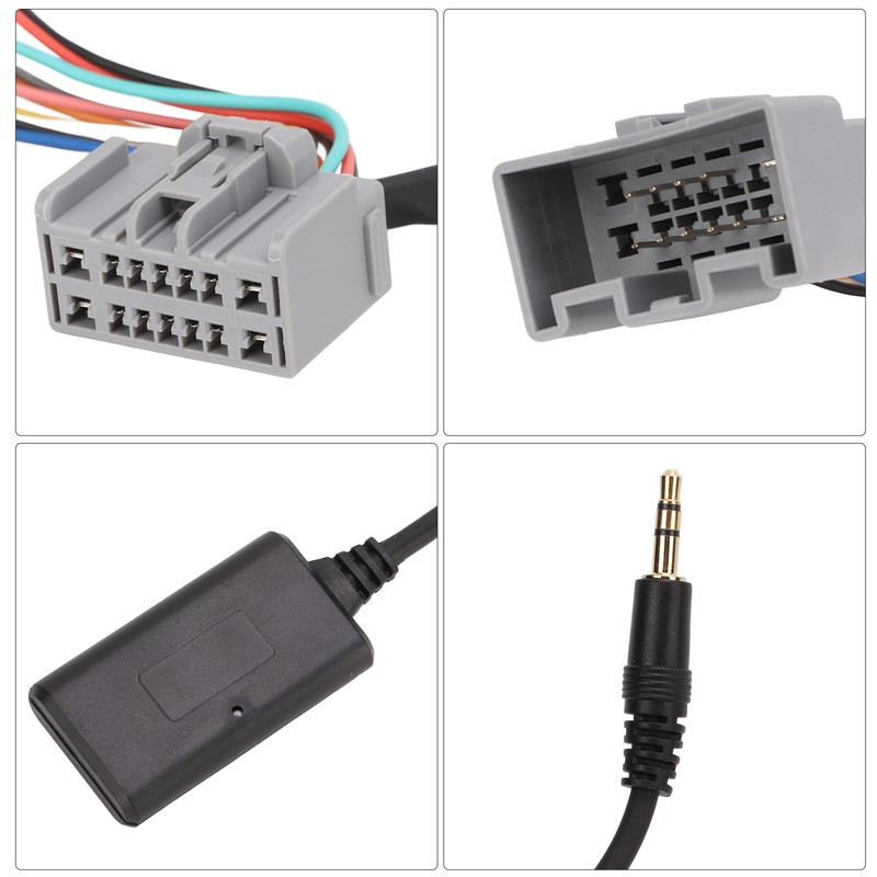 Car Bluetooth AUX Module Wireless Black Radio Adaptor Replacement for