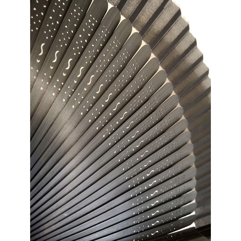 Aotake Kyodo 2019-600 Black Plain Folding Fan with Case, Black