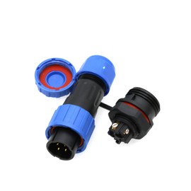 ZBLZGP TY16 Waterproof 4 Pin Connector Socket Plug Back Nut IP68 Panel Mount No Soldering Screw Connection