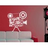 Retro Video Shooting Camera White Wall Sticker Size(59 61) cm