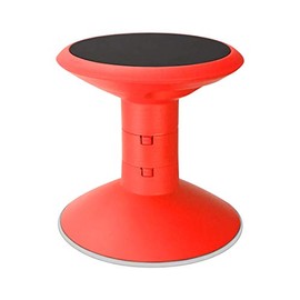 Storex Wiggle Stool â Active Flexible Seating for Classroom and Home Study, Adjustable 12-18 Inch Height, Red (00302U01C)
