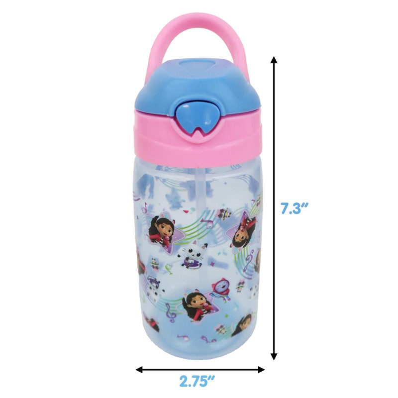 GABBY'S Dollhouse Water Bottle with Soft Handle 430ML