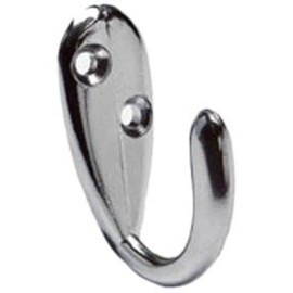Merriway® BH00524 (5 Pcs) Chrome Plated Single Robe Hook - Pack of 5 Pieces