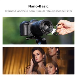 K&F Concept 100mm Half Moon Kaleidoscope Prism Lens Filter Handheld Optical Glass Prism Special Effect Camera Lens Filter (Nano-B Series)