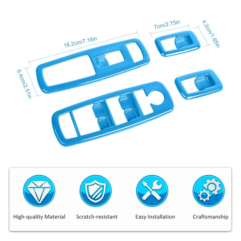 Voodonala Window Lift Switch Trim for 2011-2025 Dodge Charger Durango,
