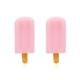 Popsicle Earrings for Women, Cute Food Ice Cream Earrings for Girls, Colorful Ice Lolly Post Earrings Hypoallergenic, Rainbow Ice Cream Earrings Studs, Ice Cream Jewelry Gifts Funny Earrings (Pink)