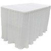 4 Foot Folding Table Cloth White 24x48x29