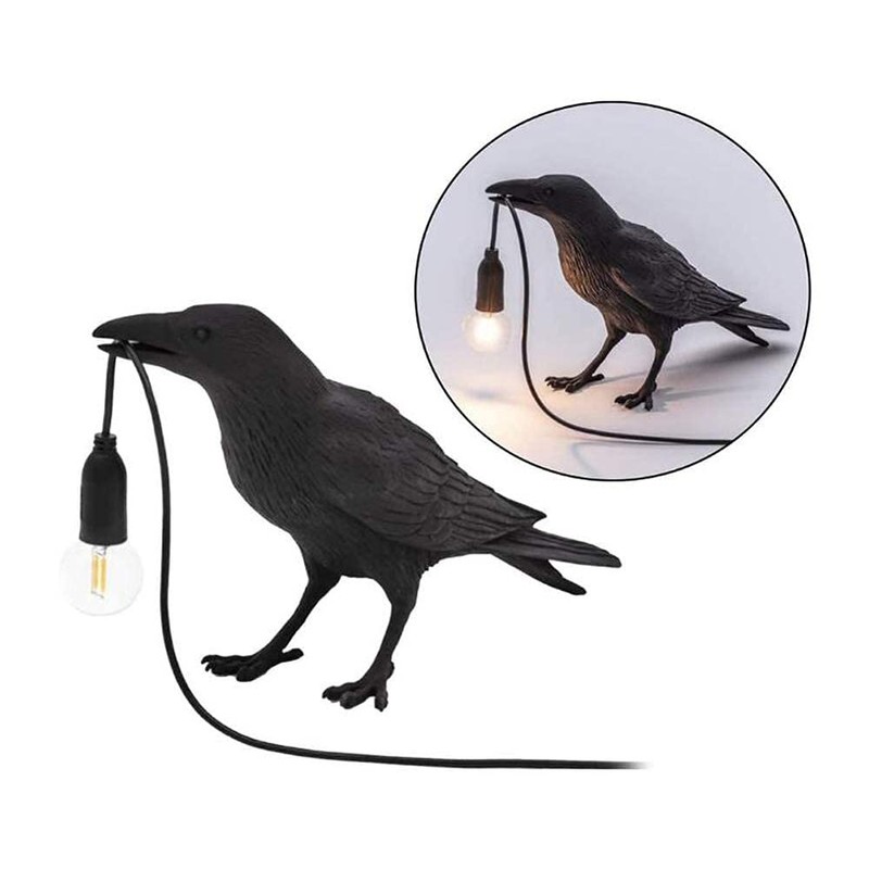 NorDiem Crow Table Lamps Bird Desk Lamp Bedroom Wall Sconce