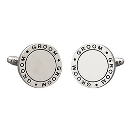 Onyx - Art London Groom Wedding Cufflinks - Suitable for Engraving