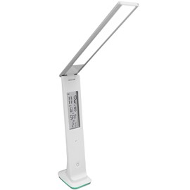 Desk Lamp with Display, Foldable, 29 LED, 9 W, White/Silver, 4 Dimmer Levels, Desk Lamp, Office Lamp