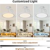 42 inch Retractable Ceiling Fan with Lights,6 Speed Dimmable Silent