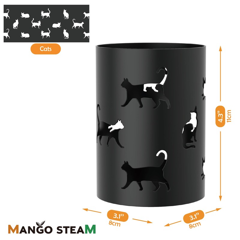 Mango Steam Metal Pen Holder, Makeup Brush Cup Organizer for