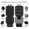 Non-Slip Backing Backseat Car Organizer Kick Mat with Storage Pockets,