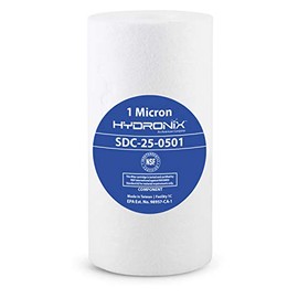 Hydronix SDC-25-0501 (2 Pack) Sediment Water Filter Cartridge 2.5" x 5", 1 Micron
