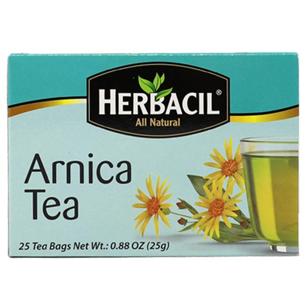 Herbacil Arnica Tea, Caffeine-Free, 3-Pack, 0.88 Oz, 25 Tea Bags, Boxes (75 Tea Bags)