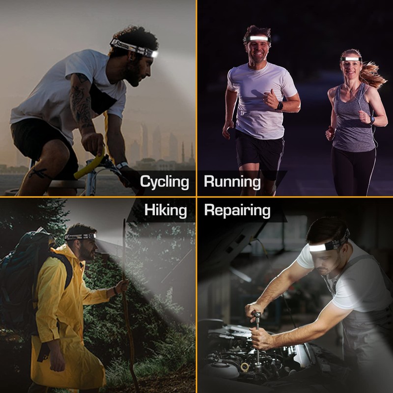 EverBrite Widebeam LED Headlamp, 210°Broadbeam Illumination, 500 Lumens, 3 Lighting