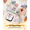 Memoqueen Memoqueen Mini Sticker Printer, T02 Sticker Maker Machine, Blutooth