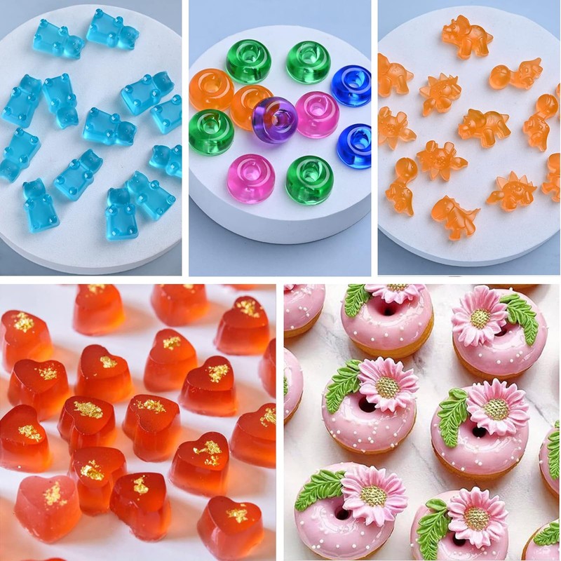 Silicone Gummy Molds Set of 5, Candy Molds Silicone with