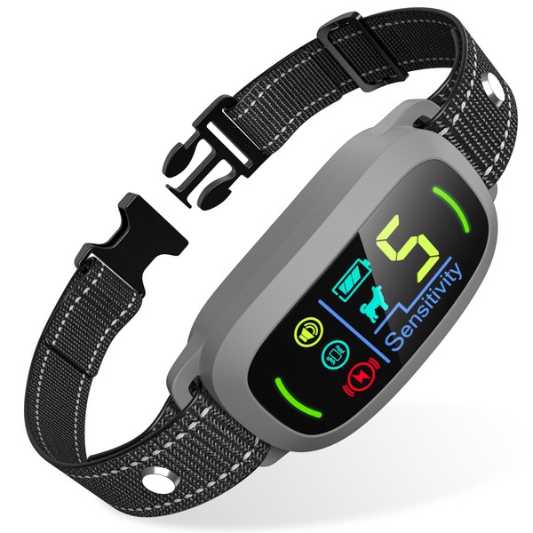 Oliry Bark Collar for Large Medium Small Dogs, Smart Rechargeble