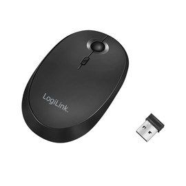 LogiLink ID0204 Wireless & Bluetooth Dual Mouse, 2.4 GHz, 800/1200/1600 dpi, Black