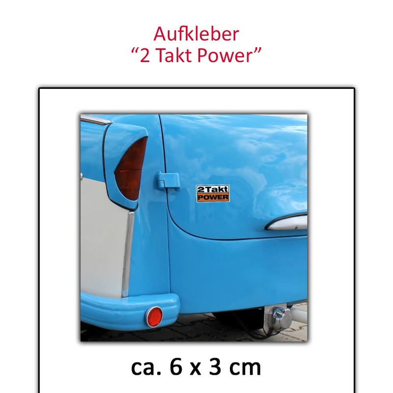 2-Stroke Power Sticker JDM Tuning Motorcycle Moped Simson Trabant Swallow