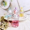 KUPOOL Cute Cat Milk Tea Keychain Simulation Bubble Milk Tea