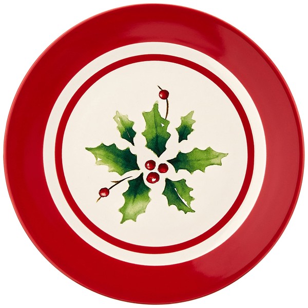 Lenox 890771 Holiday Handpaint Stripe 4-Piece Dessert Plate Set
