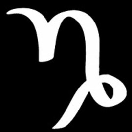 Capricorn Zodiac Decal Vinyl Sticker|Cars Trucks Vans Walls Laptop|White|5.5 x 5.5 in|CCI306