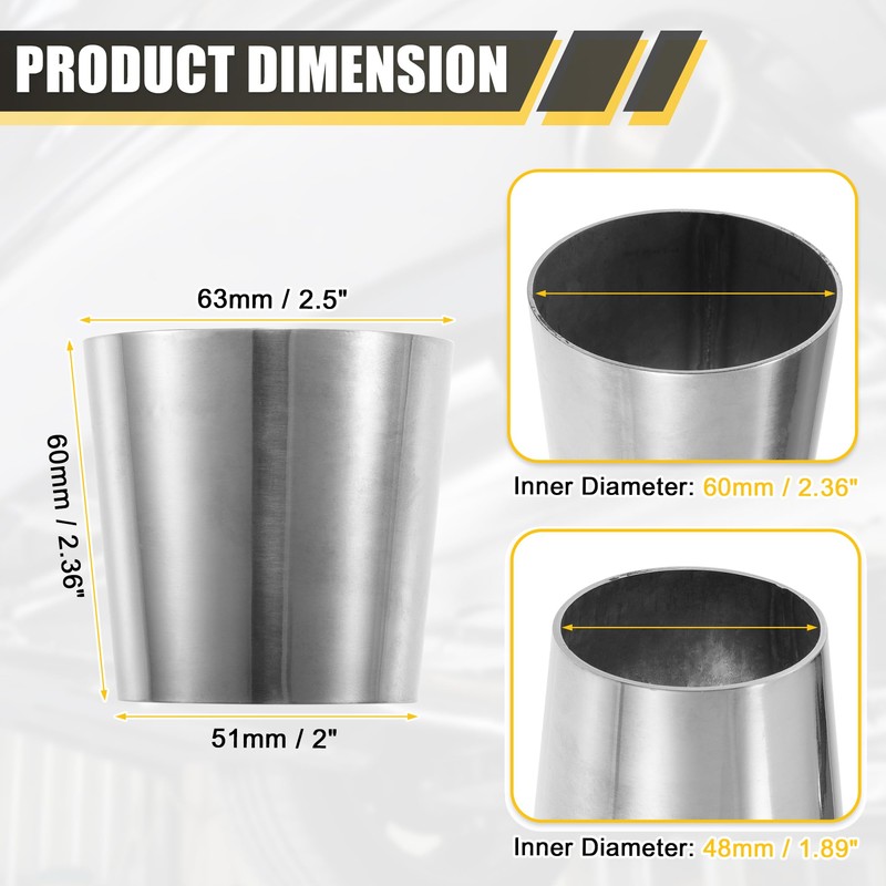 X AUTOHAUX 2pcs Car Mandrel Exhaust Elbow Pipe Concentric Reducer