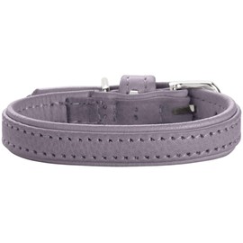 HUNTER SOHO Mini Dog Collar Colour: Light Blue Cowhide Leather Soft & Supple, Gentle on Fur, Lightweight, for Small Dogs and Puppies, Made in Germany, Size: 37