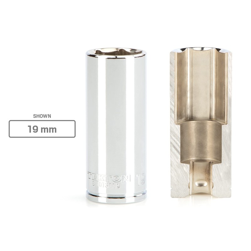 TEKTON 3/8 Inch Drive x 20 mm Deep 6-Point Socket