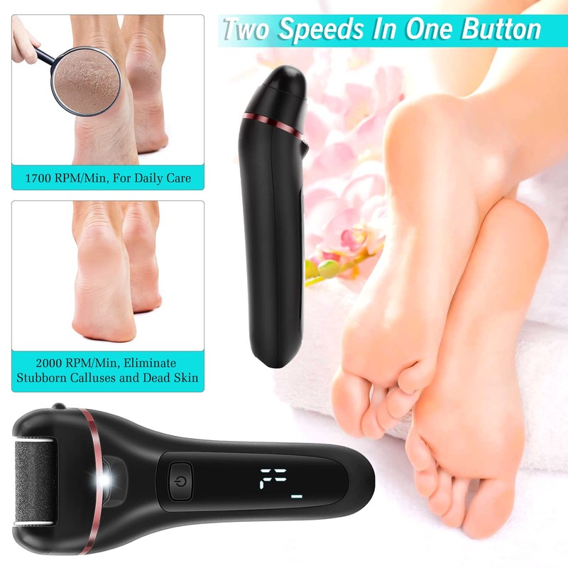 Electric Callus Remover for Feet, 2 Speed Electric Foot File,