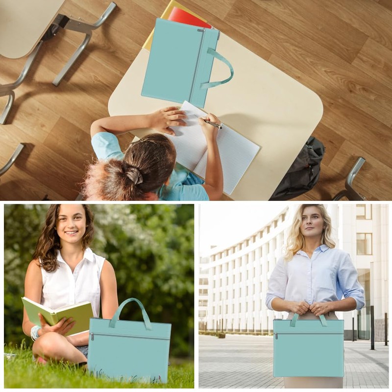 Document Bag A4 Colourful Student, Waterproof Document Bag Zip with