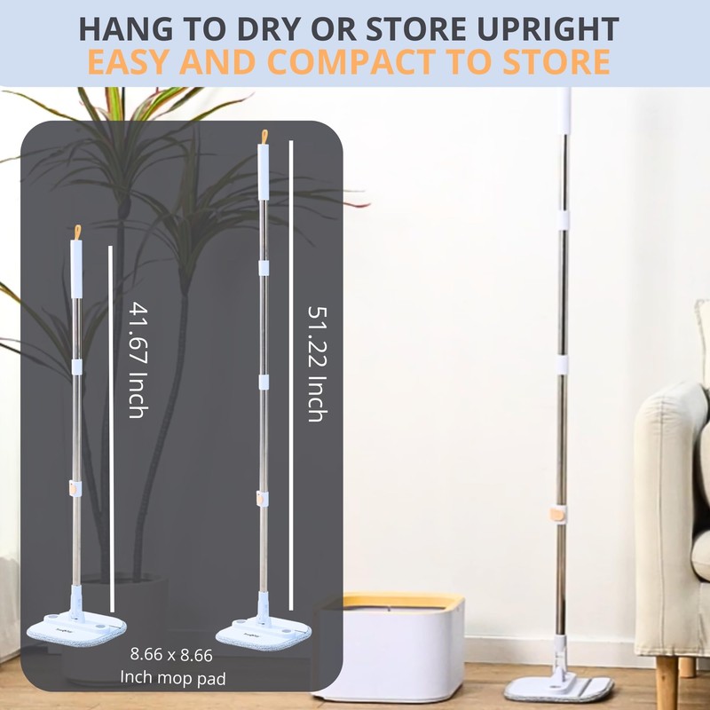 True & Tidy® TrueClean Spin Mop 2.0 w/Detachable Inner Bucket,
