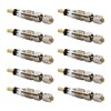 POFET 10pcs Universal Removable Tubeless Presta Valve Cores Silver