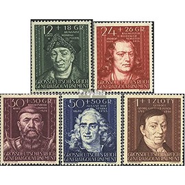 Prophila Collection Generalgouvernement 120-124 (Complete Edition) Mint NH 1944 Culture (Stamps for Collectors)