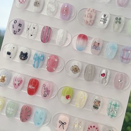 Omakase handmade nail tips of your choice ❤️ - Mini Oval / 마음대로 고르는 오마카세 수제네일팁 ❤️ - 미니오벌