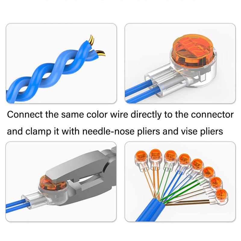 LUORNG 150 PCS Waterproof Telephone Wire Connectors Network Cable Wire