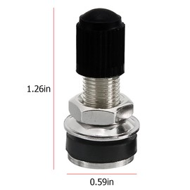 Adunsiaoto Pack of 4 Universal Tyre Valves, Car Motorcycle Tyre Valves, Tubeless, Metal Tubeless Valves, Universal Valves for Car, Motorcycle Tyres